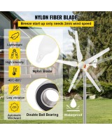 Generador de viento 500W 12V  Aerogenerador VEVOR