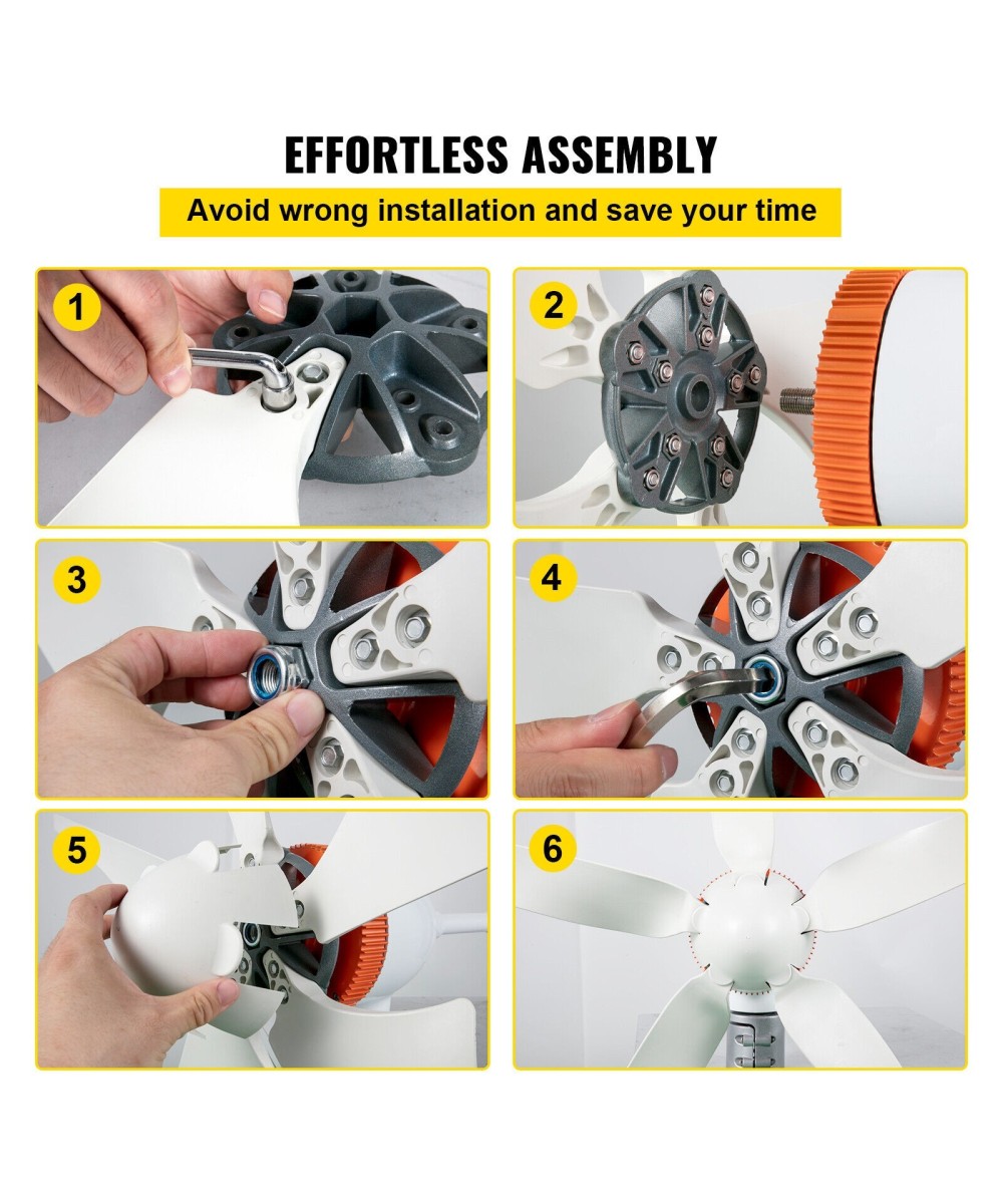 Generador de viento 500W 12V  Aerogenerador VEVOR