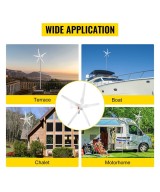 Generador de viento 500W 12V  Aerogenerador VEVOR