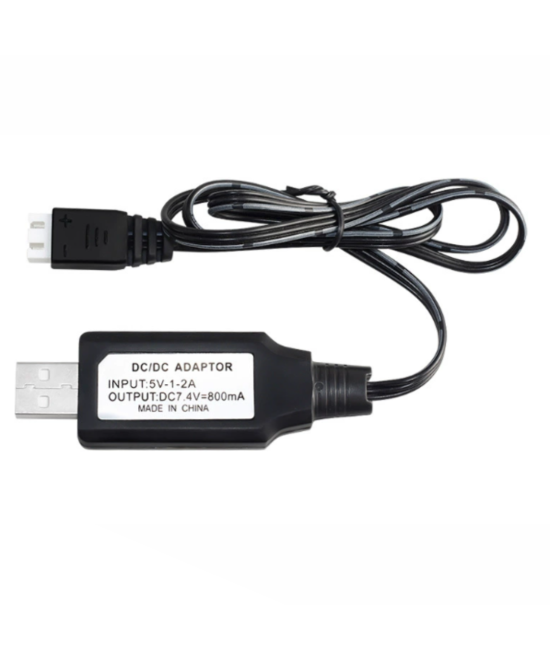 Cargador usb para bateria de litio 3 pines 7.4V