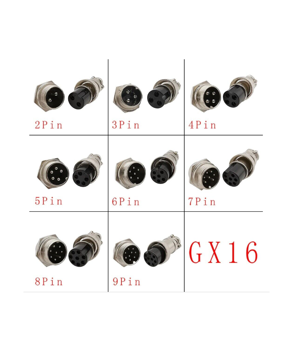 Conectores GX16 tipo aviador 16mm