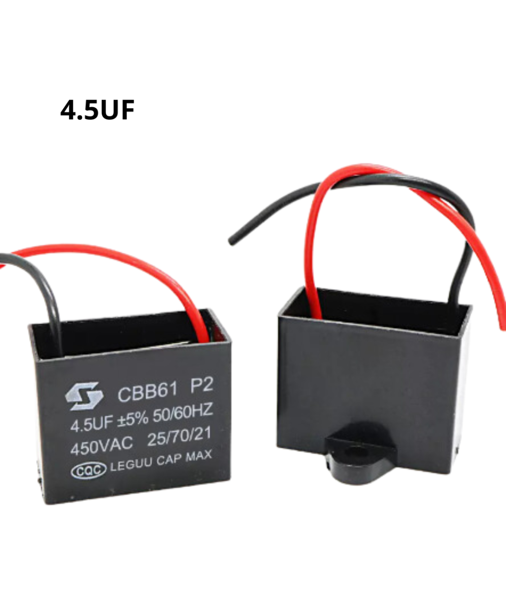 Capacitor de arranque de motor de ventilador CBB61 450V 0.8UF - 25UF