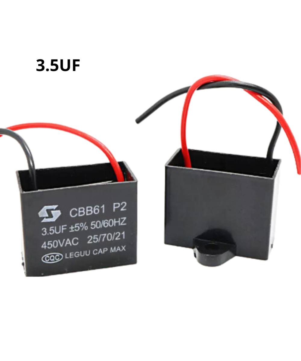 Capacitor de arranque de motor de ventilador CBB61 450V 0.8UF - 25UF