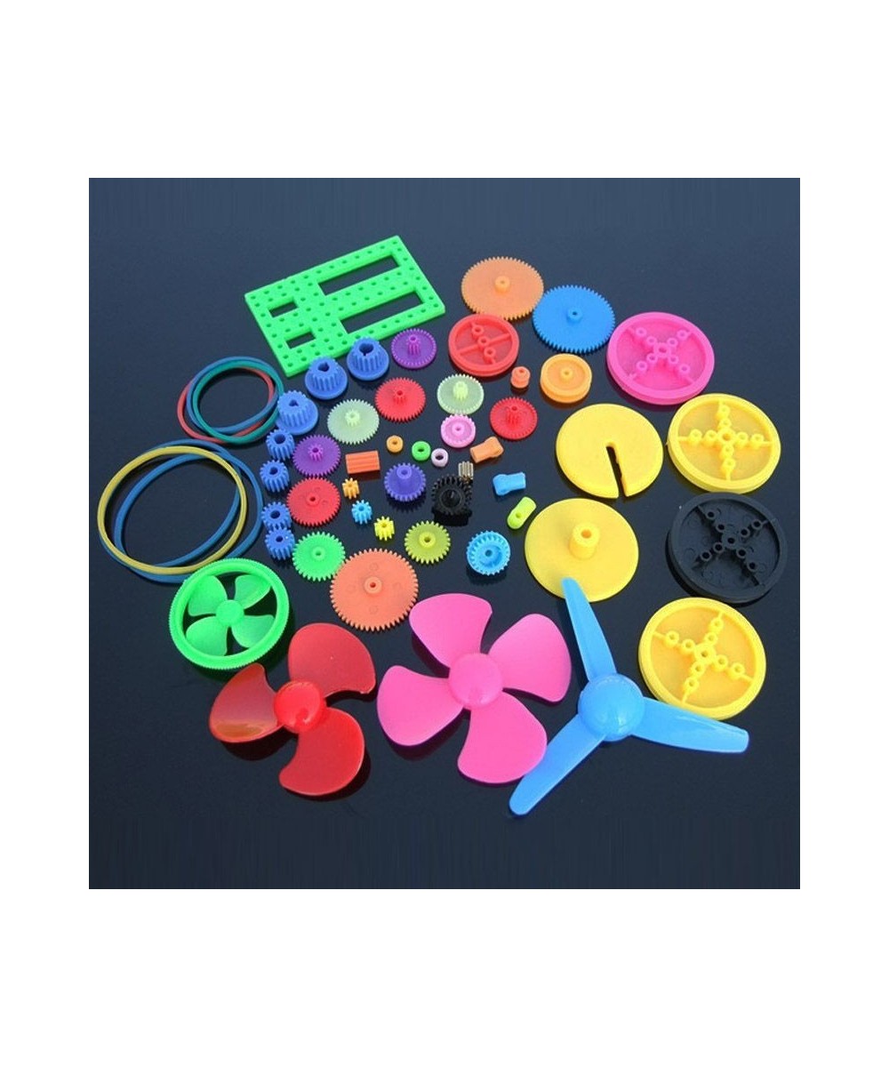 Set de Engranajes, poleas, correas 55 piezas plasticas
