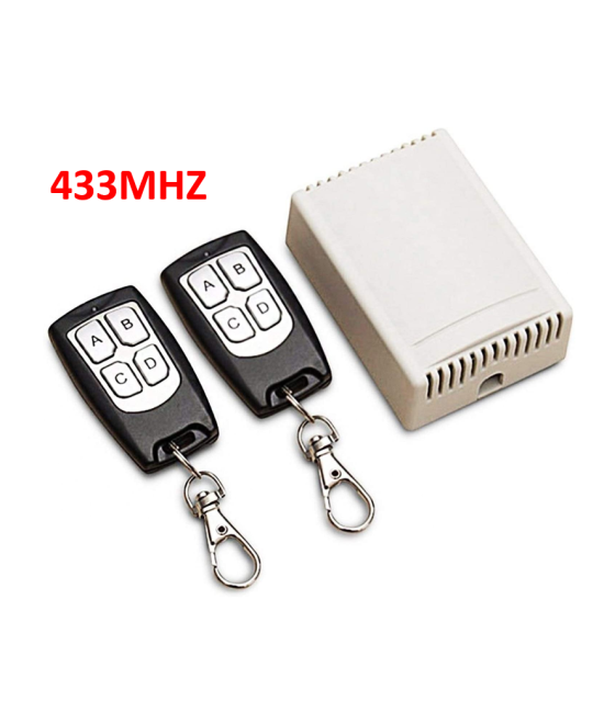 Rele Inalambrico 4 Canales 2 Controles 12V 433MHZ KR1204-4
