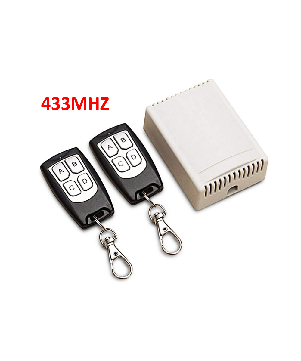 Rele Inalambrico 4 Canales 2 Controles 12V 433MHZ KR1204-4