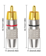 Conector de audio RCA Macho y Hembra