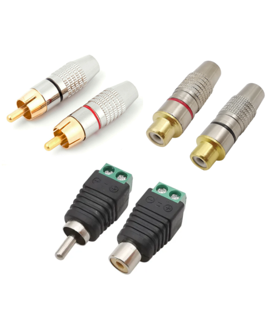 Conector de audio RCA Macho y Hembra