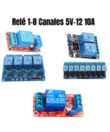 Modulo Rele 5-24V 10A 1 - 8 canales