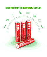 Batería AA / AAA 1.5V EBL Recargable de Litio (4U)