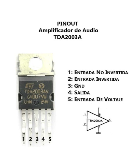 Amplificador de audio TDA2003A