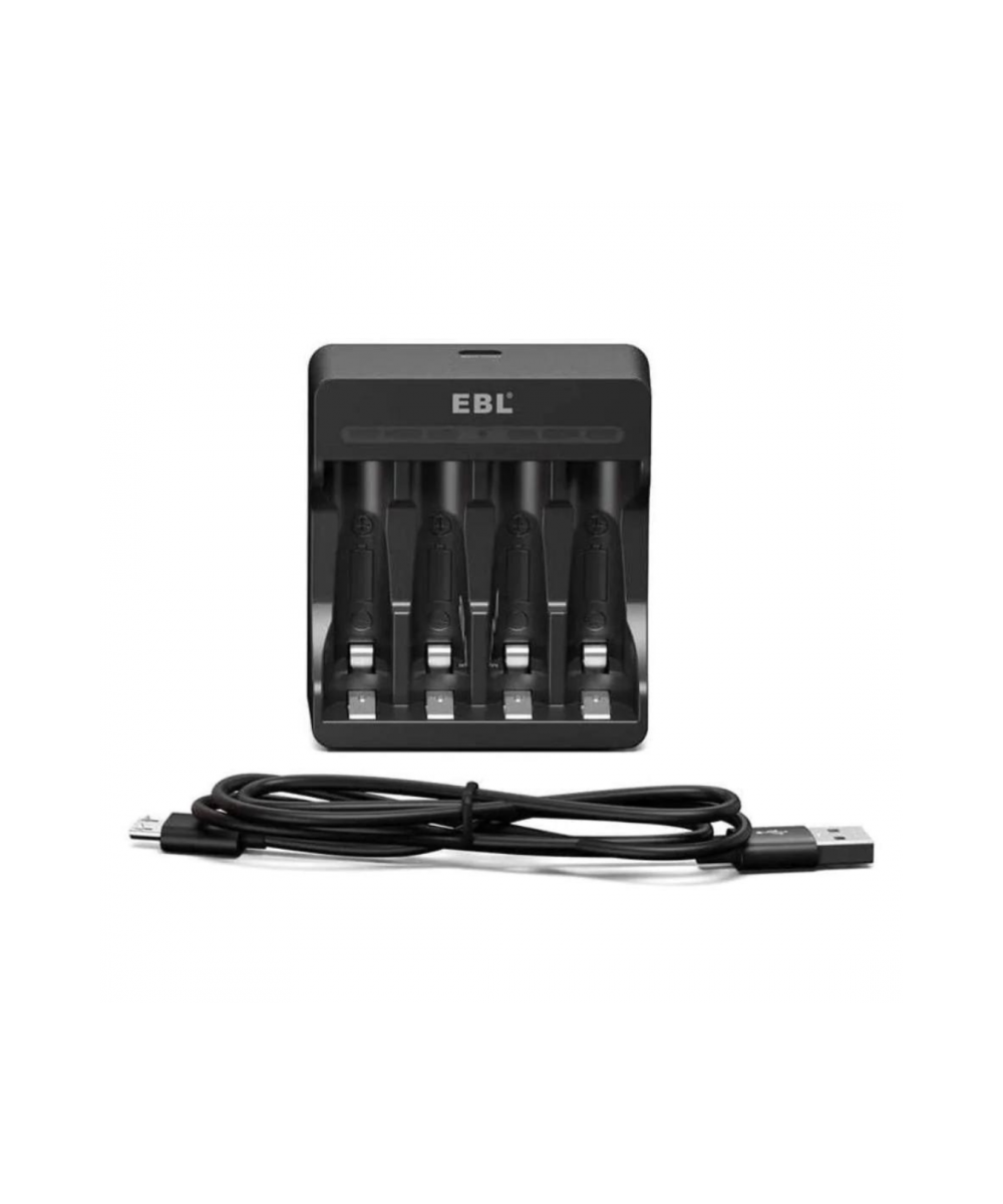 CARGADOR DE BATERÍAS DE LITIO EBL PARA BATERIAS AA / AAA DE 1.5V