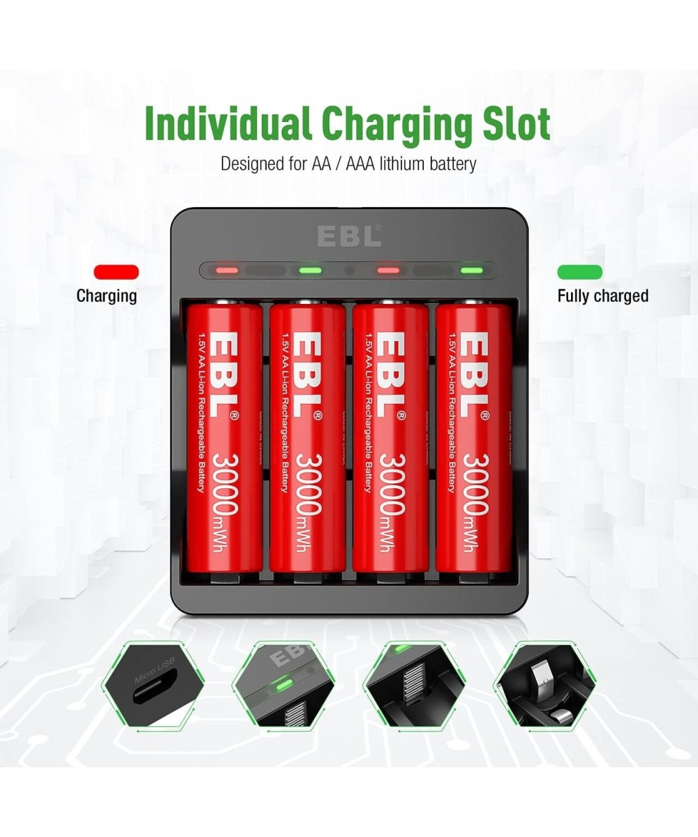 CARGADOR DE BATERÍAS DE LITIO EBL PARA BATERIAS AA / AAA DE 1.5V