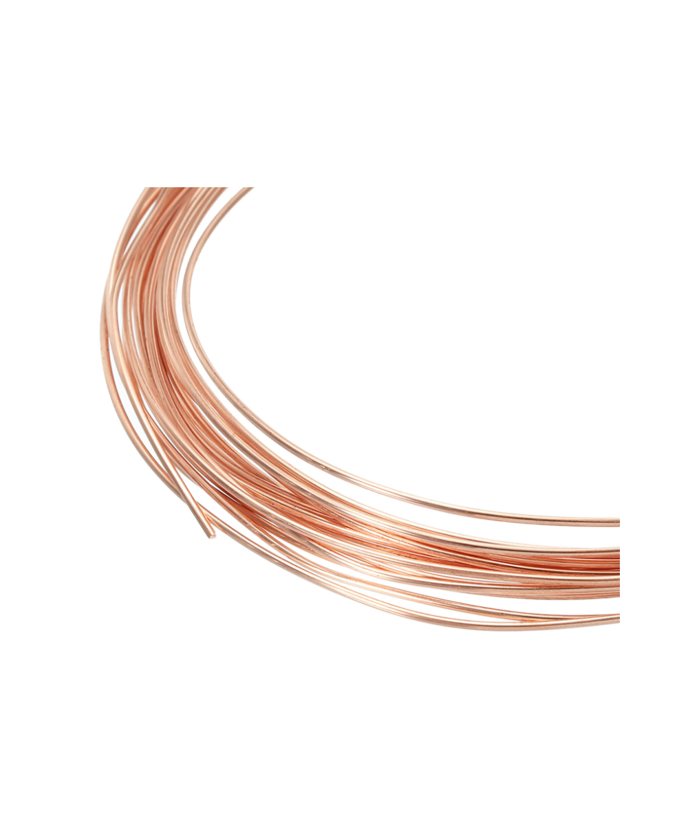 Alambre de cobre 18Ga 1.2mm sin recubrimiento (1Metro)