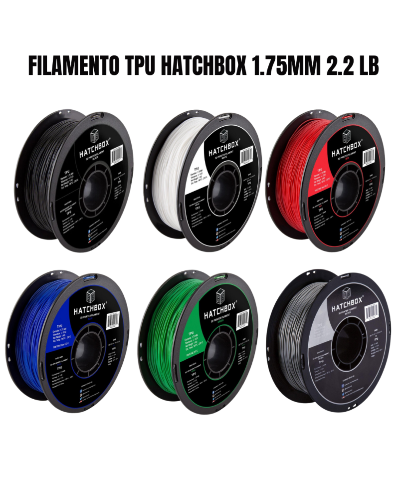Filamento TPU Hatchbox 1.75mm 2.2 lb