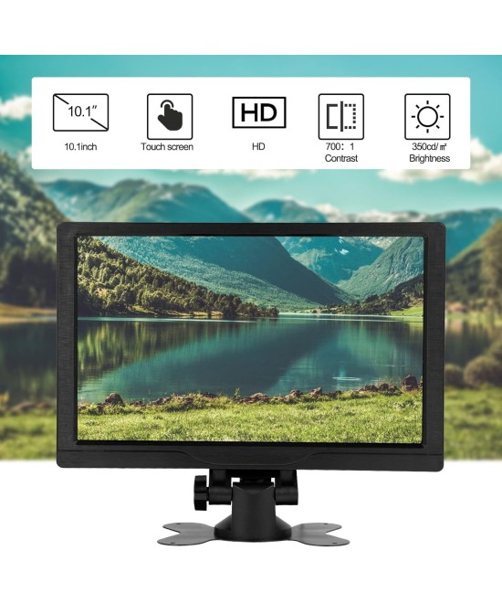 Pantalla tactil de 10.1 pulgadas HDMI, VGA, AV con altavoz incorporado