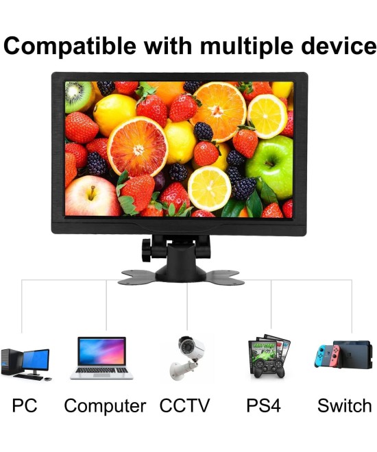 Pantalla tactil de 10.1 pulgadas HDMI, VGA, AV con altavoz incorporado