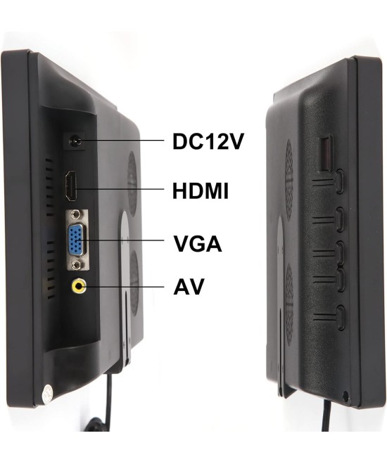 Pantalla tactil de 10.1 pulgadas HDMI, VGA, AV con altavoz incorporado