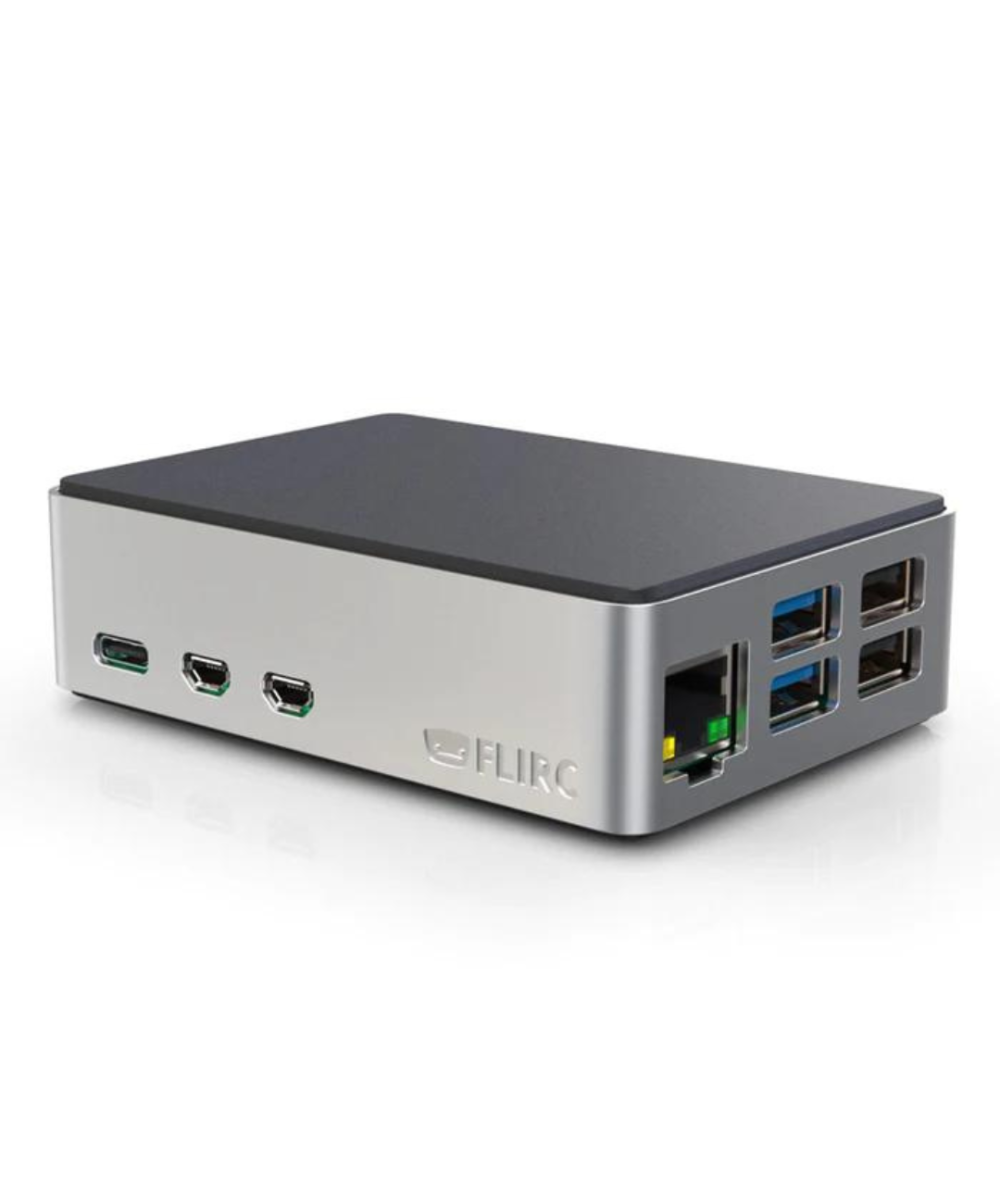 Contenedor para Raspberry pi 5 plateado metalico