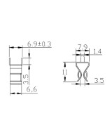 Terminal tipo clip para fusible en PCB 5x20mm y 6x30mm (10U)
