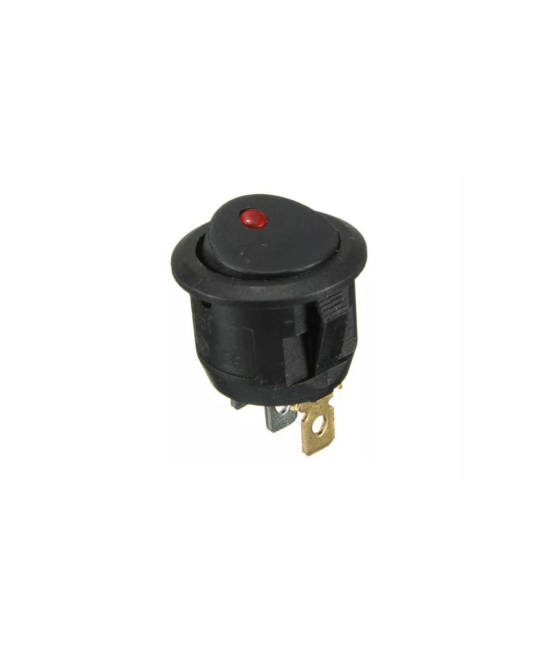 Interruptor redondo de 3 pines con luz roja y verde/Protector impermeable 20mm ON/OFF