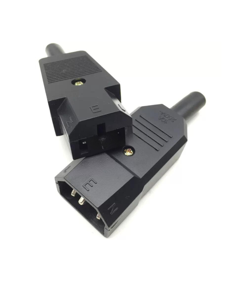 Conector de poder electrico 10A macho y hembra SET