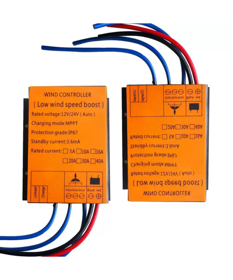 Controlador de energia MPPT para turbina de viento 600W 12V/24V 40A/20A