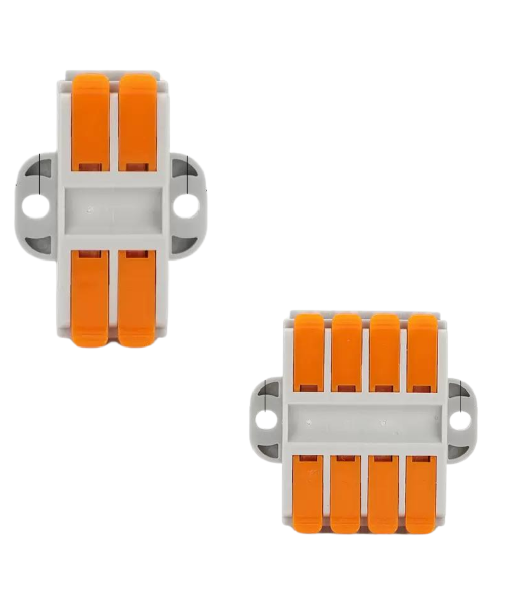 Terminal de bloque para rapida conexion de cables 2x2 y 4x4