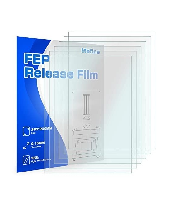 Hojas Laminadas con Pelicula FEP/NFEP para Impresora 3D de Resina ANYCUBIC M5 210 x 300mm