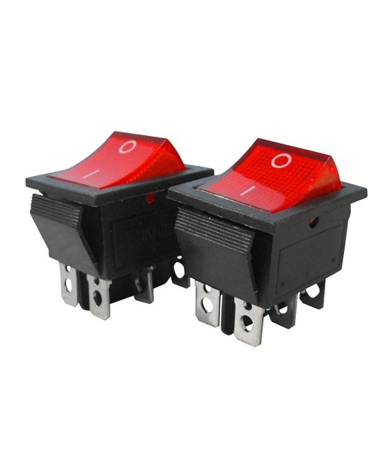 Interruptor KCD4 6 pines con luz