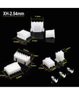 Kit de Terminales de conexión XH2.54mm 230pcs 2/3/4/5 pines