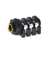 Conector hembra 6 pines para PCB 6.35mm 1/4 Mono/Stereo