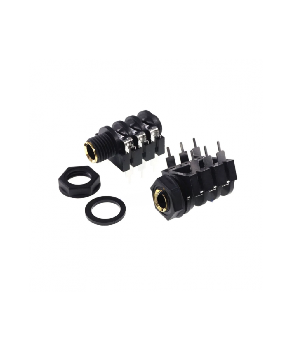 Conector hembra 6 pines para PCB 6.35mm 1/4 Mono/Stereo