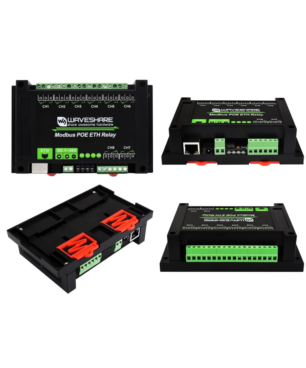 Rele Ethernet y RS485 de 8 Canales