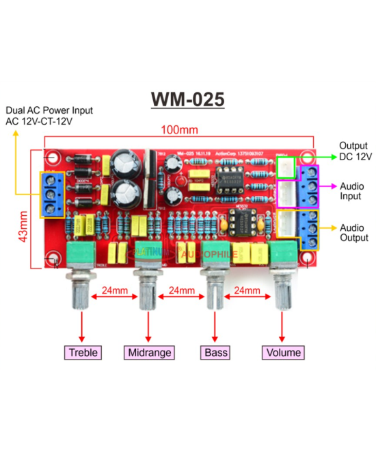Modulo preamplificador de audio HIFI NE5532 WM-025