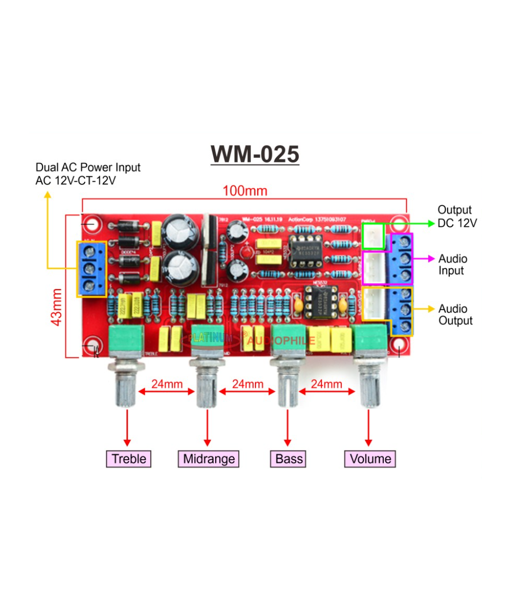 Modulo preamplificador de audio HIFI NE5532 WM-025