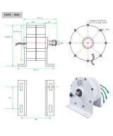 Generador 800W AC12V 24V controlador WT060