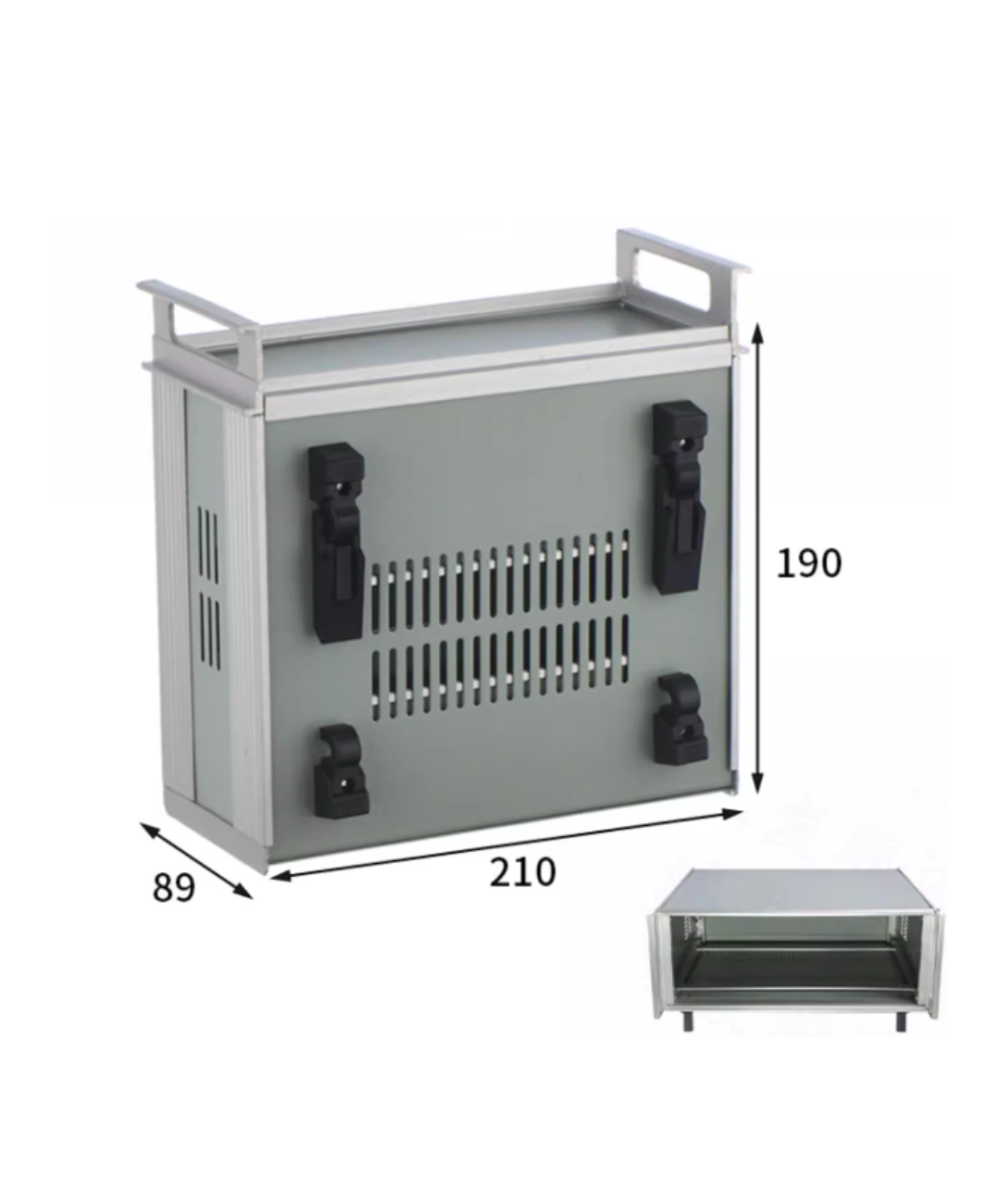 Caja de Aluminio con Tornillos 89x210x190