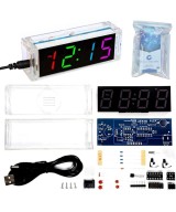 Experimento de electronica reloj digital DIY a color