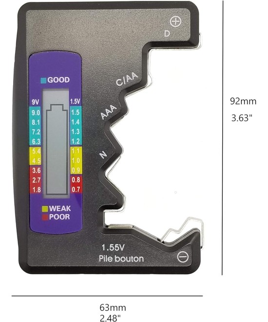 Probador universal de baterias con pantalla BT-886