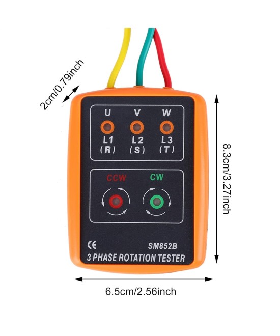 Medidor de fase y secuencia 60V - 600V SM852B