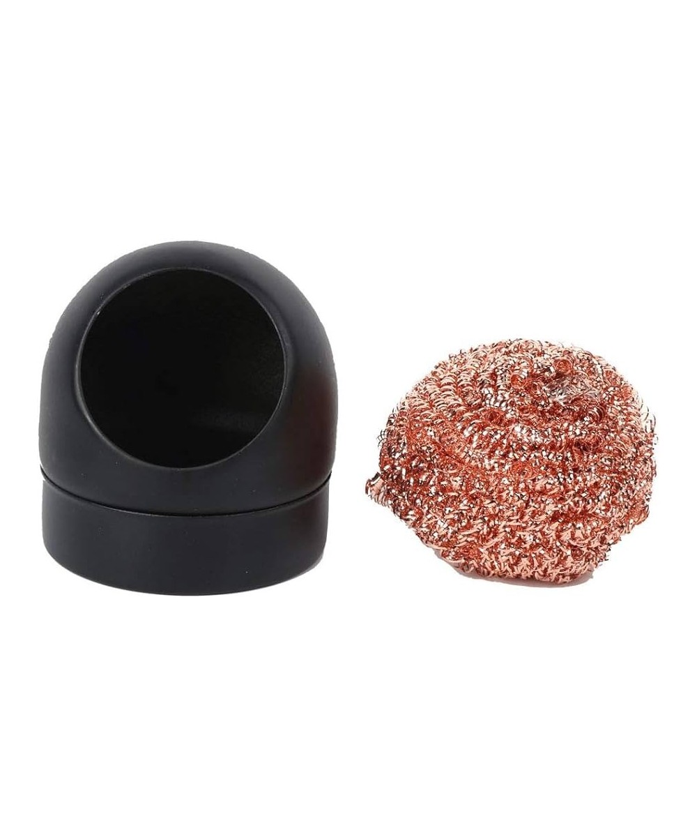 bola de alambre para limpieza de cautin mas base metalica