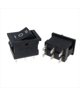 Interruptor KCD1 On/Off 250VAC 6A 6 pines 21X15X13.2mm