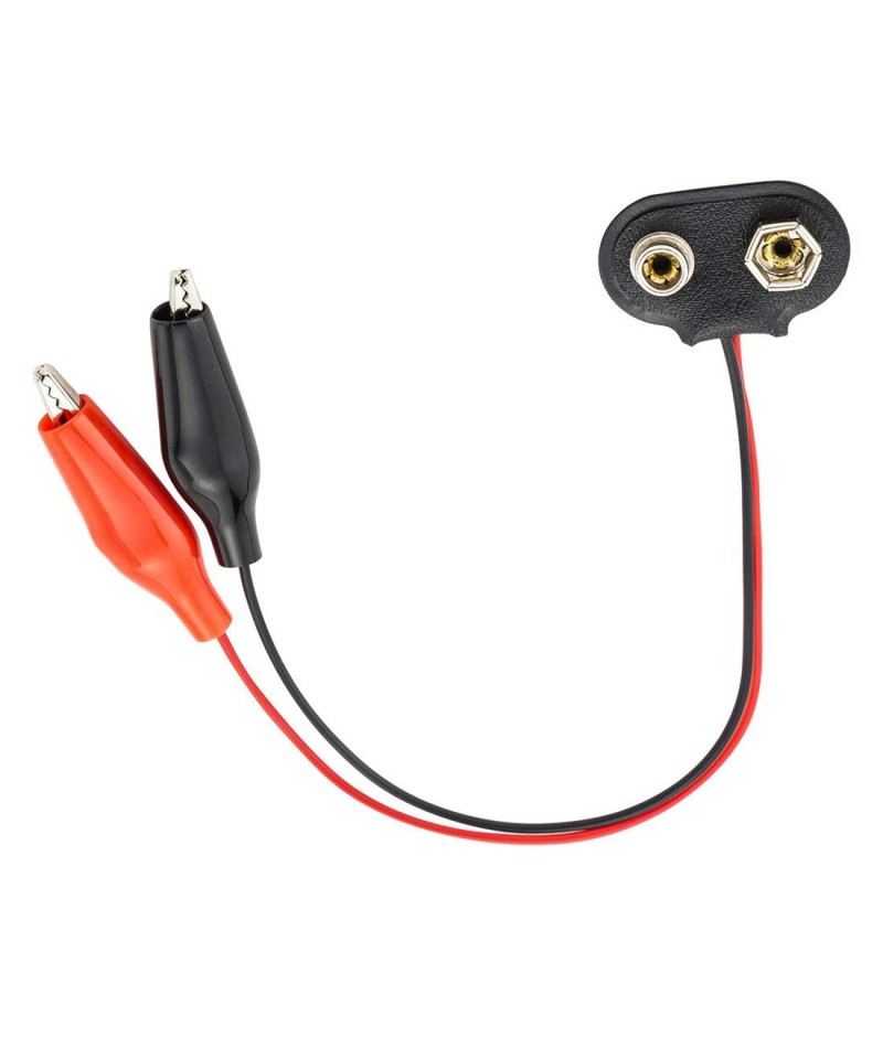 Terminal para bateria de 9V con pinza cocodrilo