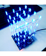Experimento de electronica cubo OLED DIY 4x4x4