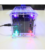 Experimento de electronica cubo OLED DIY 4x4x4