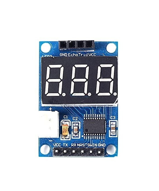 Modulo probador para sensor de distancia ultrasonico HC-SR04