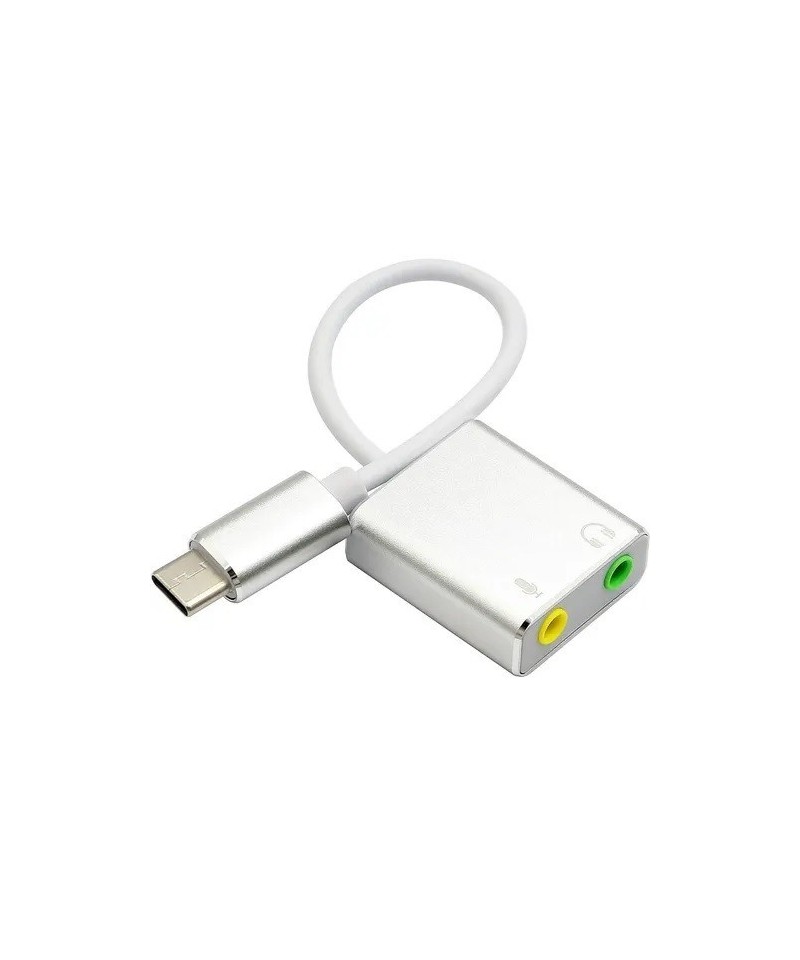 Adaptador USB-C a 3.5mm microfono y audifono