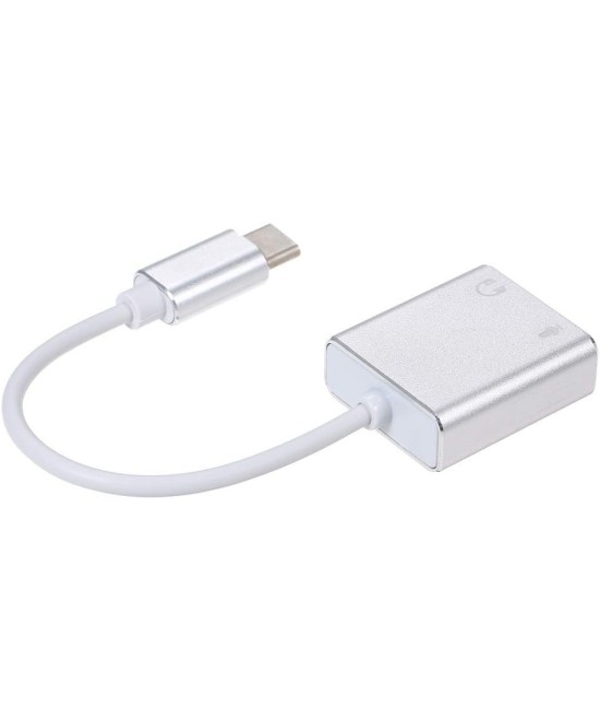 Adaptador USB-C a 3.5mm microfono y audifono