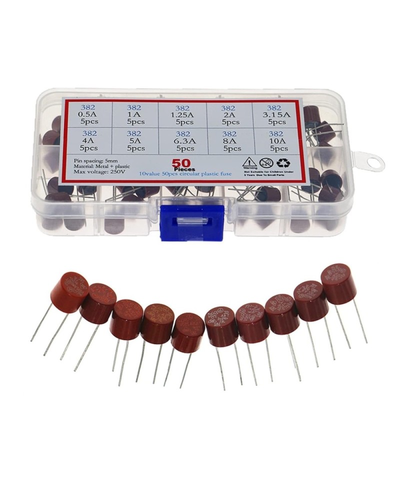 Fusibles 5mm 250V 0.5A - 10A
